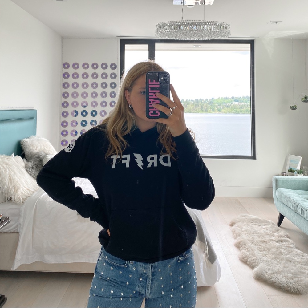 Black Graphic Drift Hoodie